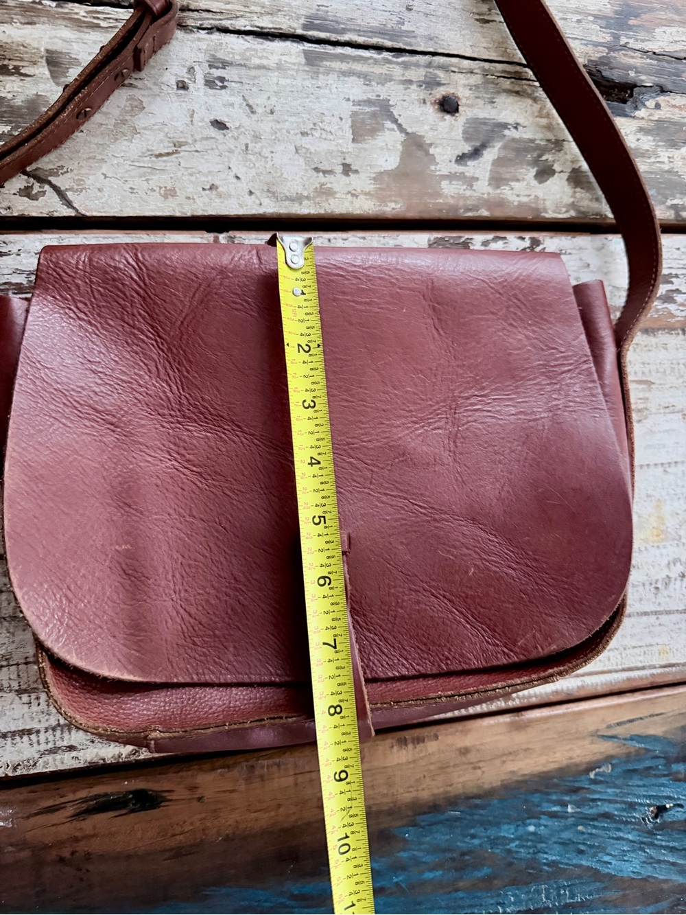 Lucky Brand Brown Leather Saddle Bag Crossbody Boho Purse - Picture 9 of 9